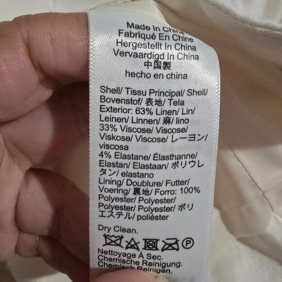 J. Crew Madelen Linen Blend Blazer Cream Size 6‎ - Picture 10 of 12